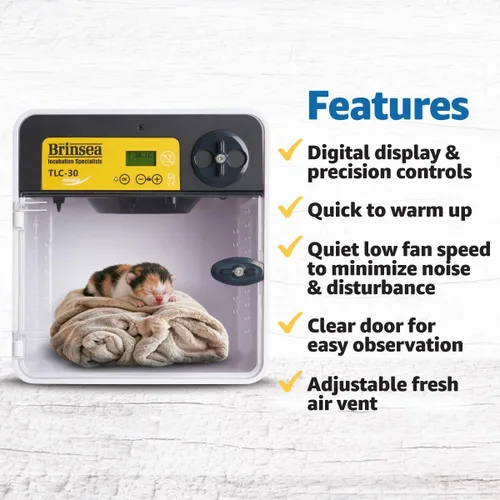 Miniatura 2 de Brinsea TLC-30 Advance Incubadora portátil para cachorros, gatitos, pequeños mamíferos con calefacción y control de temperatura, incubadora