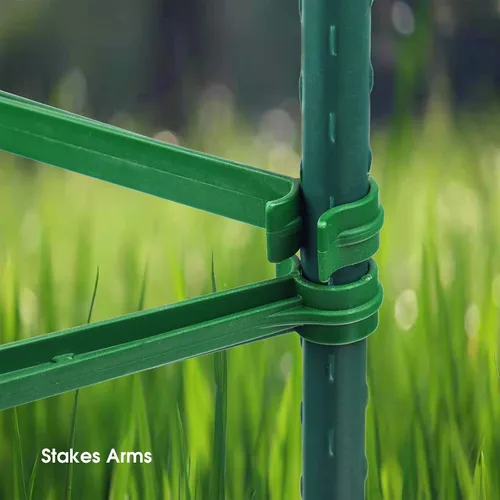 Miniatura 6 de Conectores de estacas de jardín ajustables, clips de plástico para varillas de 0.43 pulgadas de diámetro, juntas de conexión para jaula de tomate