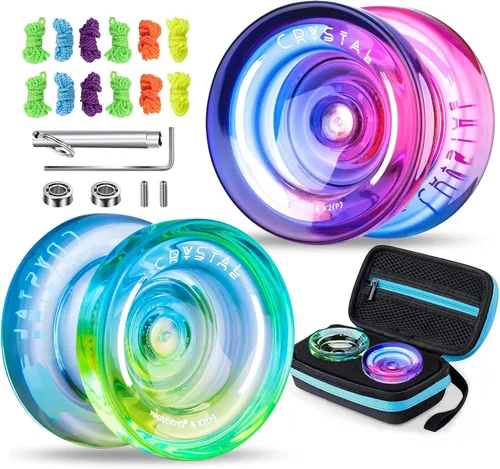 Miniatura 9 de MAGICYOYO Yoyo sensible para niños K2 Crystal, Yoyo de plástico de doble propósito para principiantes, rodamiento de repuesto que no responde