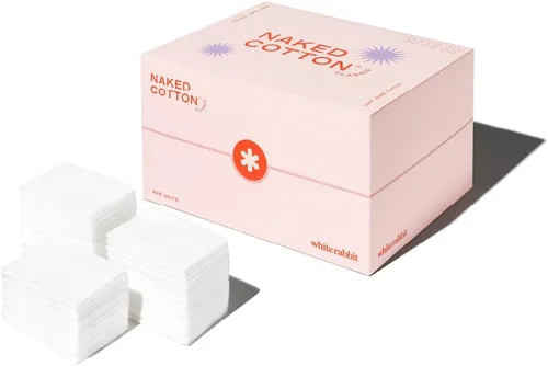 Miniatura 9 de White Rabbit Naked Cotton Classic - Almohadillas de algodón 100% premium para uso de tóner, removedor de maquillaje y máscaras Sin blanquear, sin