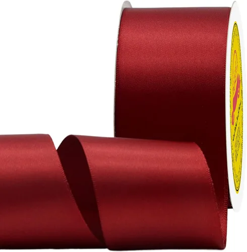 Miniatura 253 de Cinta de satén blanca antigua de doble cara de 1-1/2 pulgadas x 50 yardas, cinta de poliéster para envolver regalos, día de San Valentín, bodas