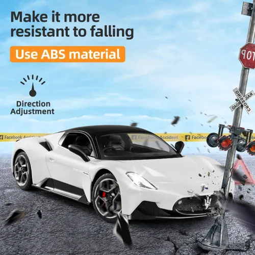 Miniatura 6 de MIEBELY Maserati - Auto de control remoto, puerta que se abre a escala 1:12, auto de juguete Rc 7.4 V 900 mAh, con licencia de 7.5 mi/h, autos