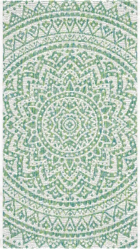 Miniatura 86 de SAFAVIEH Alfombra lavable para exteriores, colección Courtyard - Pasillo de 2.3 x 8 pies, color beige claro y marrón claro, no desprende pelusa