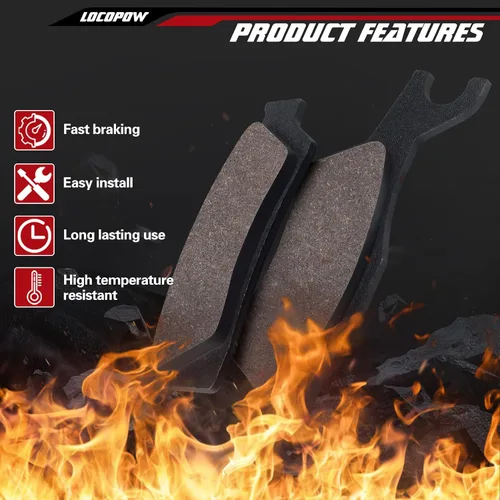 Miniatura 6 de LOCOPOW Pastillas de freno Outlander para Can Am Outlander 450 500 570 650 700 800 850 1000 1000R Max PRO HD5 HD7 2013 2014 2015 2016 2017 2018 2019