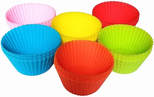 Miniatura 2 de Xindejia Juego de 24 moldes de silicona para hornear muffins, cupcakes
