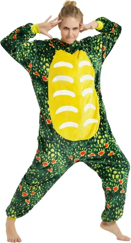 Miniatura 3 de CASABACO Disfraz de dinosaurio para adultos, pijama de una sola pieza