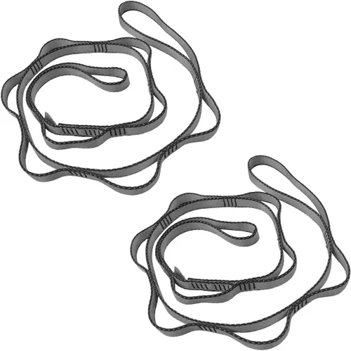 Miniatura 6 de 53 pulgadas de nylon cadenas de margaritas cuerda escalada cordón correas de lazo fuertes eslingas 23 kN aéreo yoga correas