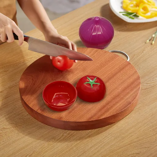 Miniatura 5 de Contenedores de almacenamiento de verduras y frutas para refrigerador, almacenamiento de tomate y cebolla, recipientes de almacenamiento