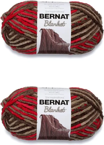 Miniatura 95 de Bernat - Estambre para mantas súper esponjoso acrílico, 2 paquetes de 300g/10.5 onzas, #6, chenilla gruesa de peso pesado para tejer y crochet