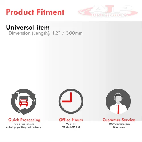 Miniatura 4 de AJP Distributors Universal para automóvil, camión, motocicleta, 100 unidades, 12 pulgadas, 12 pulgadas, 11.811 in, acero inoxidable, cromado, bridas