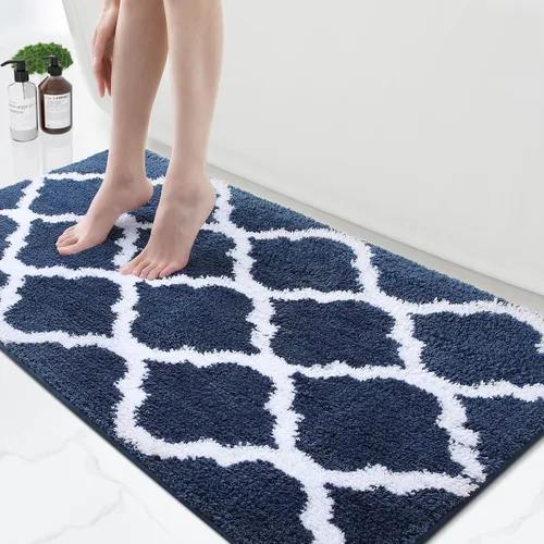 Miniatura 44 de OLANLY Alfombras de baño de 24 x 16 pulgadas, microfibra suave y absorbente, antideslizante y peluda, lavable a máquina, tapetes para el suelo