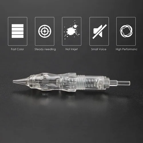 Miniatura 5 de BIOMASER - Agujas de cartucho – 10 agujas esterilizadas de cartucho de maquillaje permanente, hilo de rosca, aguja de tatuaje para máquina