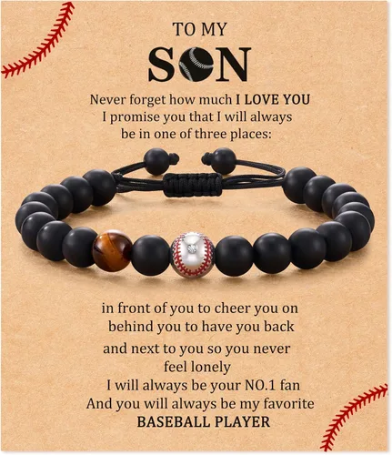 Miniatura 9 de Brazalete de béisbol/fútbol/baloncesto/hockey/golf/fútbol americano para regalos para niños y hombres