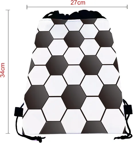 Miniatura 5 de CC HOME Paquete de 12 bolsas con cordón de fútbol, bolsas de recuerdo de fiesta de fútbol para niños, decoraciones de bebé con temática de fútbol