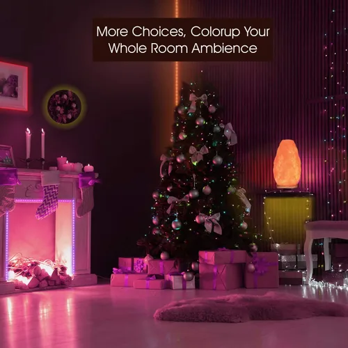 Miniatura 6 de WBM Smart Tira de luces LED RGB, IP65 impermeable de 16.4 pies de largo, compatible con Alexa, Google Home, control de aplicación para el hogar