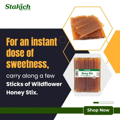 Miniatura 5 de Stakich Stix de Miel de Flor Silvestre (100 Stix)