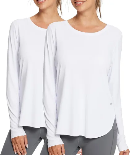 Miniatura 42 de BALEAF - Camisetas de sol de manga larga para mujer, con FPU 50+, para senderismo, ligeras, de secado rápido, protección contra rayos ultravioleta