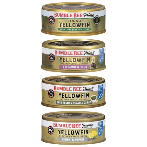 Miniatura 13 de BUMBLE BEE Atún blanco sólido de primera calidad en agua, bajo en sodio, atún enlatado, alimento rico en proteínas, lata de 5 onzas