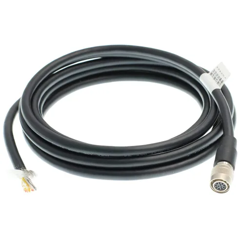 Miniatura 6 de Hirose de ángulo recto 12Pin hembra HR10A-10P-12S a Leadwires Cable de E/S para cámara Basler Aviator GigE (1M)