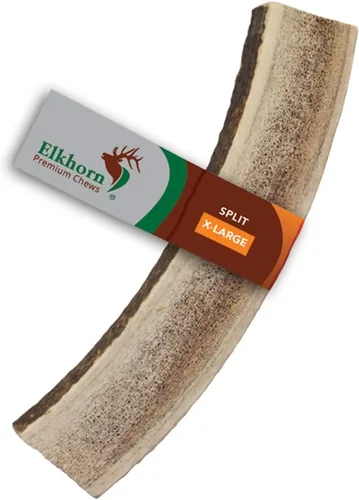Elkhorn Premium Chews Paquete individual grande dividido (para perros de más de 50 libras) cuernos de alce de grado premium para perros (1 pieza)