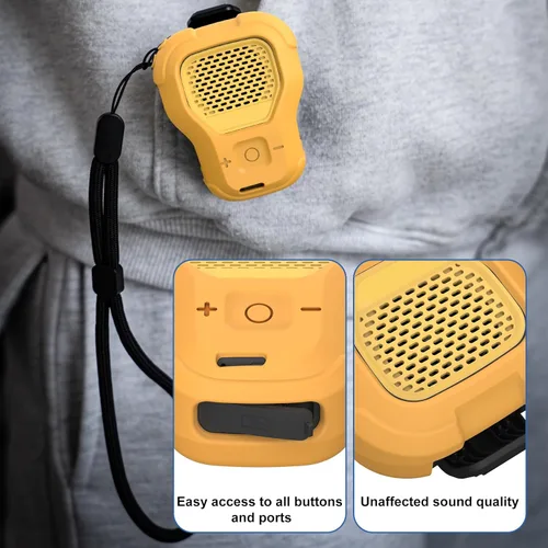 Miniatura 9 de CYBERGUYS Funda de Silicona para Altavoz Bluetooth Vestible DEWALT, Cubierta Protectora Duradera Resistente a Golpes Antideslizante para Mini