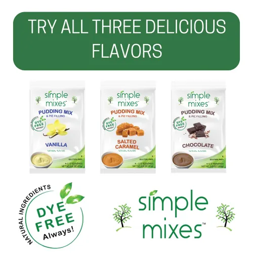 Miniatura 8 de Simple Mixes Mezcla Natural de Pudín Instantáneo y Relleno de Pastel, Aperitivo Saludable, Chocolate, Sin Gluten y Sin Colorantes, Sin Grasa ni