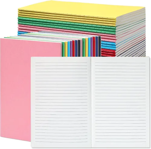 Miniatura 9 de miikoul Paquete de 48 cuadernos de diario A5 en blanco al por mayor, papel sin líneas de tapa blanda colorida para niños, estudiantes, viajeros