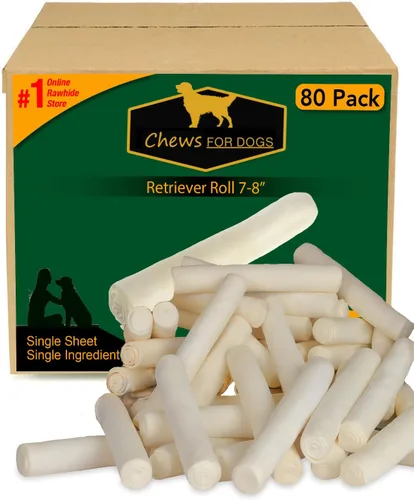 Miniatura 2 de Rollo de masticables prémium para perros retriever de 7 a 8 pulgadas extra grueso (paquete de 20)