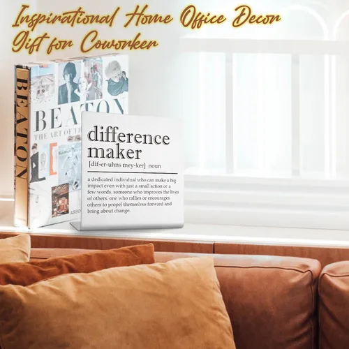 Miniatura 9 de Difference Maker - Letrero de decoración de oficina para mujer, regalos de agradecimiento para profesores, mentores, líderes, entrenadores, jefes