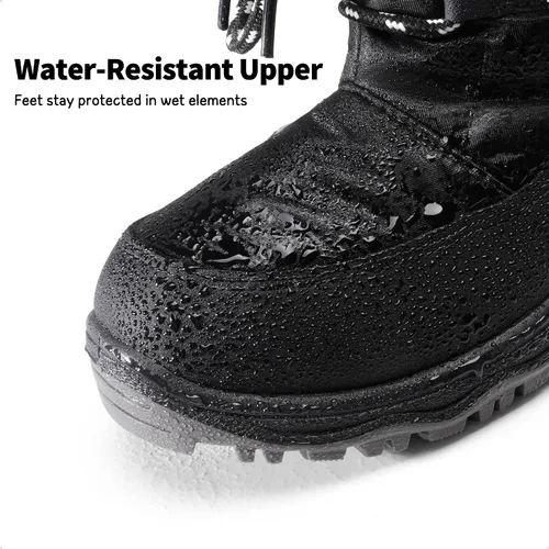 Miniatura 2 de DREAM PAIRS Botas de nieve de invierno antideslizantes con forro de piel sintética hasta la rodilla para niños y niñas