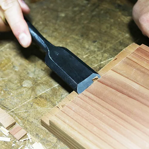Miniatura 6 de KAKURI Cincel de madera japonés para carpintería 1-5/8" (42 mm), fabricado en Japón, cincel de madera Oire Nomi, hoja de acero de alto carbono