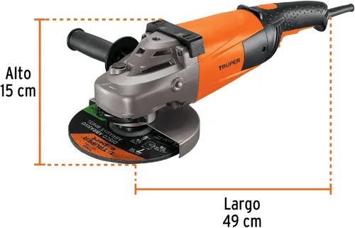 Miniatura 3 de Amoladora angular 7', profesional, 2100 W
