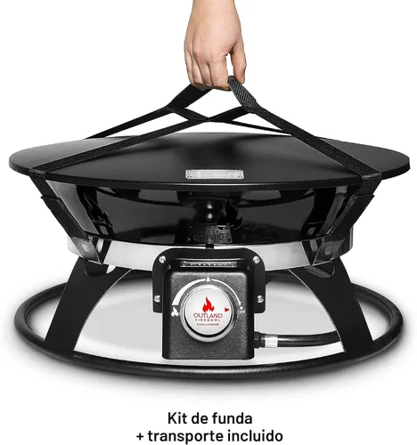 Miniatura 7 de Outland Living Chimenea portátil de propano, 21 pulgadas, 58,000 BTU con cubierta de chimenea y kit de transporte, fogata de gas sin humo Perfecta