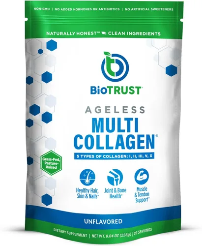 Miniatura 2 de BioTrust Ageless Multi Collagen 5 en 1 proteína en polvo (sin sabor) BlenderBottle Bundle