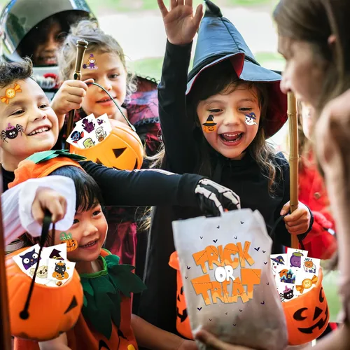 Miniatura 4 de winthrop 240 tatuajes temporales luminosos a granel de Halloween para niños, que brillan en la oscuridad, impermeables, de seguridad, envueltos