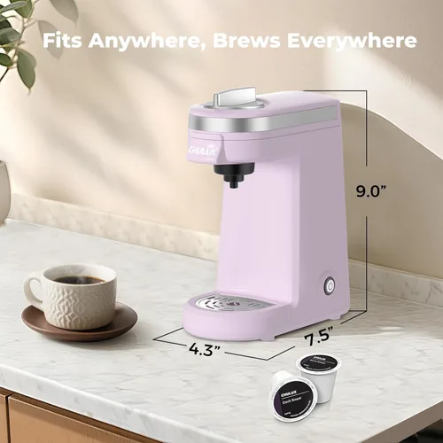 Miniatura 7 de Cafetera Mini CHULUX para Cápsula K, Cafetera de una sola porción para Americano de una Taza, Máquina de Café en Cápsulas Ligera, Lavanda