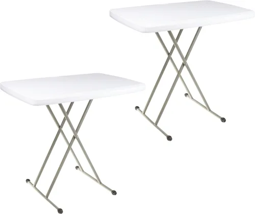 Miniatura 28 de Lavish Home Mesas plegables portátiles – Escritorio plegable portátil ligero – Mesa de plástico de 6 pies de largo para camping, jugar a las cartas