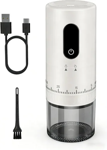 Miniatura 9 de CEVING Primer Molinillo de Café Recargable que Muele Mientras se Carga, Molienda 1.7X Más Rápida con 38 Configuraciones Ajustables Externas, Fresas