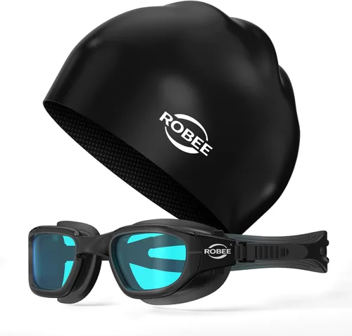 Miniatura 15 de Robee Gafas de natación, gafas de natación polarizadas para adultos, para hombres, mujeres y jóvenes, gafas de piscina de agua