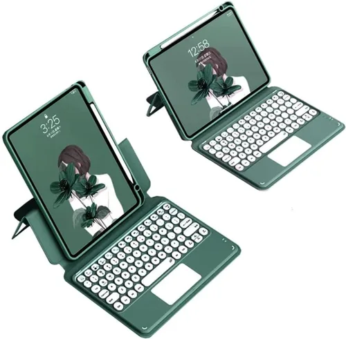 Miniatura 14 de Funda con teclado para iPad mini6 con panel táctil horizontal o vertical, magnética, desmontable, teclado BT transparente para iPad Mini 6ª Azul