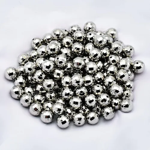 Miniatura 2 de 120 cuentas de bola de discoteca para hacer joyas, mini bolas de discoteca, cuentas redondas reflectantes, cuentas brillantes para pulseras