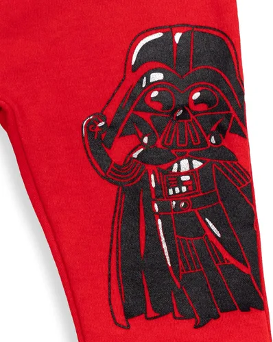 Miniatura 5 de STAR WARS Darth Vader Stormtrooper C-3PO Chewbacca R2-D2 Baby Yoda Paquete de 2 pantalones deportivos para recién nacidos a bebés, Plateado