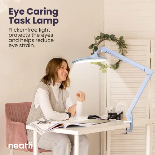 Miniatura 2 de Neatfi Elite HD XL - Lámpara LED de escritorio, 3 modos de luz, 90 piezas SMD LED, atenuación no polar, iluminación brillante que cuida los ojos