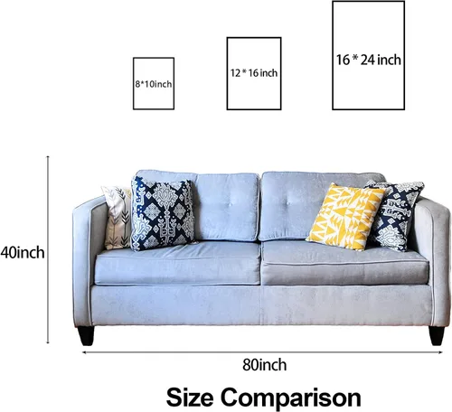 Miniatura 6 de Impresiones de lienzo personalizadas enmarcadas con tus fotos, impresión personalizada de foto a lienzo, regalos para parejas, amigos, familia, Negro