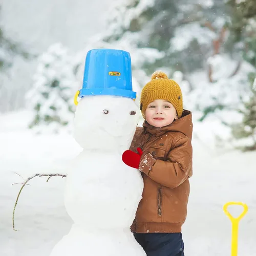 Miniatura 6 de ONESING 5 pares de manoplas para niños pequeños guantes de invierno negros para niñas y niños - Manoplas cálidas para recién nacidos