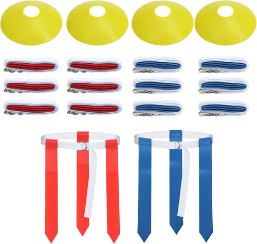 NANSHINE Banderas de fútbol con bandera, con banderas, para niños, jóvenes o adultos, equipamiento de entrenamiento