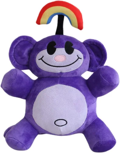 Miniatura 8 de Peluche de mono arcoíris de 12 pulgadas, peluche KND de mono arcoíris Peluches de peluche, recuerdo de fiesta de cumpleaños, regalo preferido