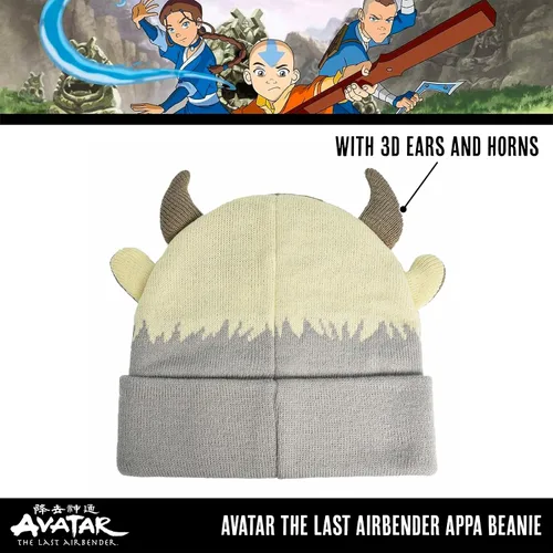 Miniatura 3 de Concept One Avatar The Last Airbender Appa - Gorro de punto acrílico con puño, multicolor, talla única