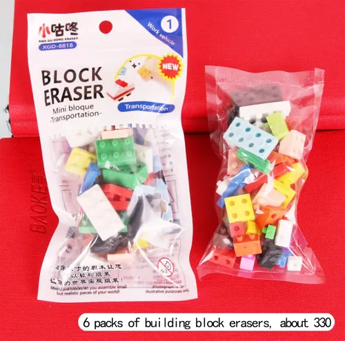 Miniatura 7 de 330 piezas lindo 3D bloque de construcción borrador trapezoidal cuadrado rompecabezas borrador clase premio regalo de fiesta infantil