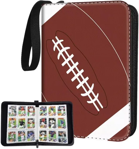 Miniatura 27 de Carpeta de Tarjetas de Fútbol con 900 Bolsillos con 50 Fundas Removibles, Carpeta Portátil para Tarjetas Deportivas de Intercambio, Álbum